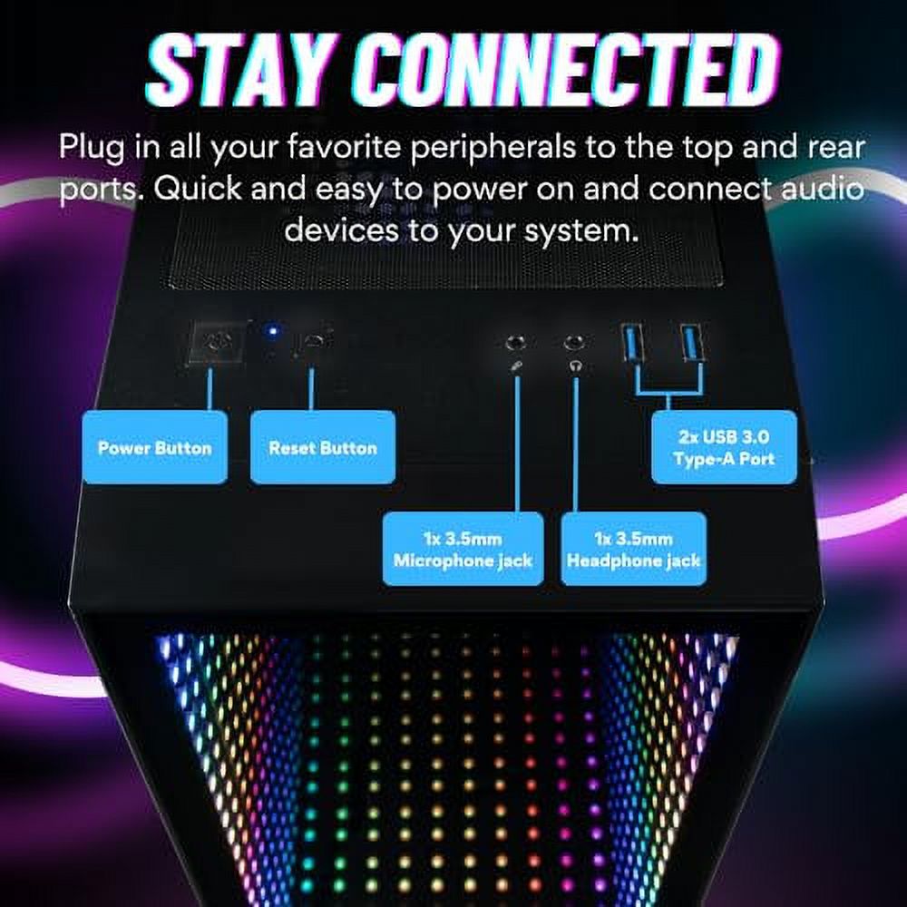 Empowered PC Continuum Micro Gaming Desktop - RTX 4070 Ti 12GB (> 3090), Intel 20-Core i7-14700KF (~ i9-13900K), 32GB RAM, 512GB NVMe + 2TB HDD, WiFi 6, Windows 11 - Liquid Cooled RGB Gamer Computer