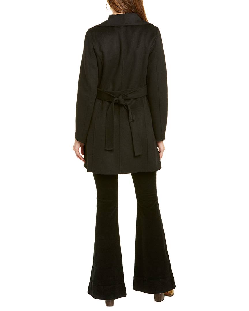 Tahari Ella Belted Wrap Coat - Black