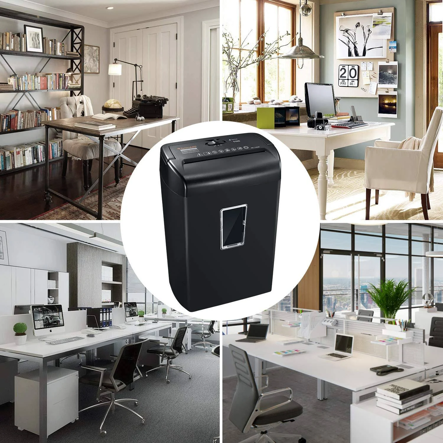 Bonsaii 10-Sheet Cross-Cut Paper Shredder, Credit Card Shredders for Home Office