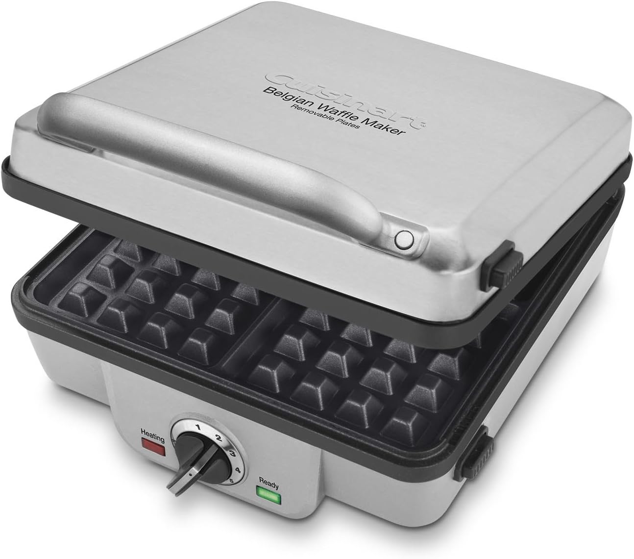 Cuisinart Belgian Maker with Pancake Plates Waffle Iron, Single, Silver