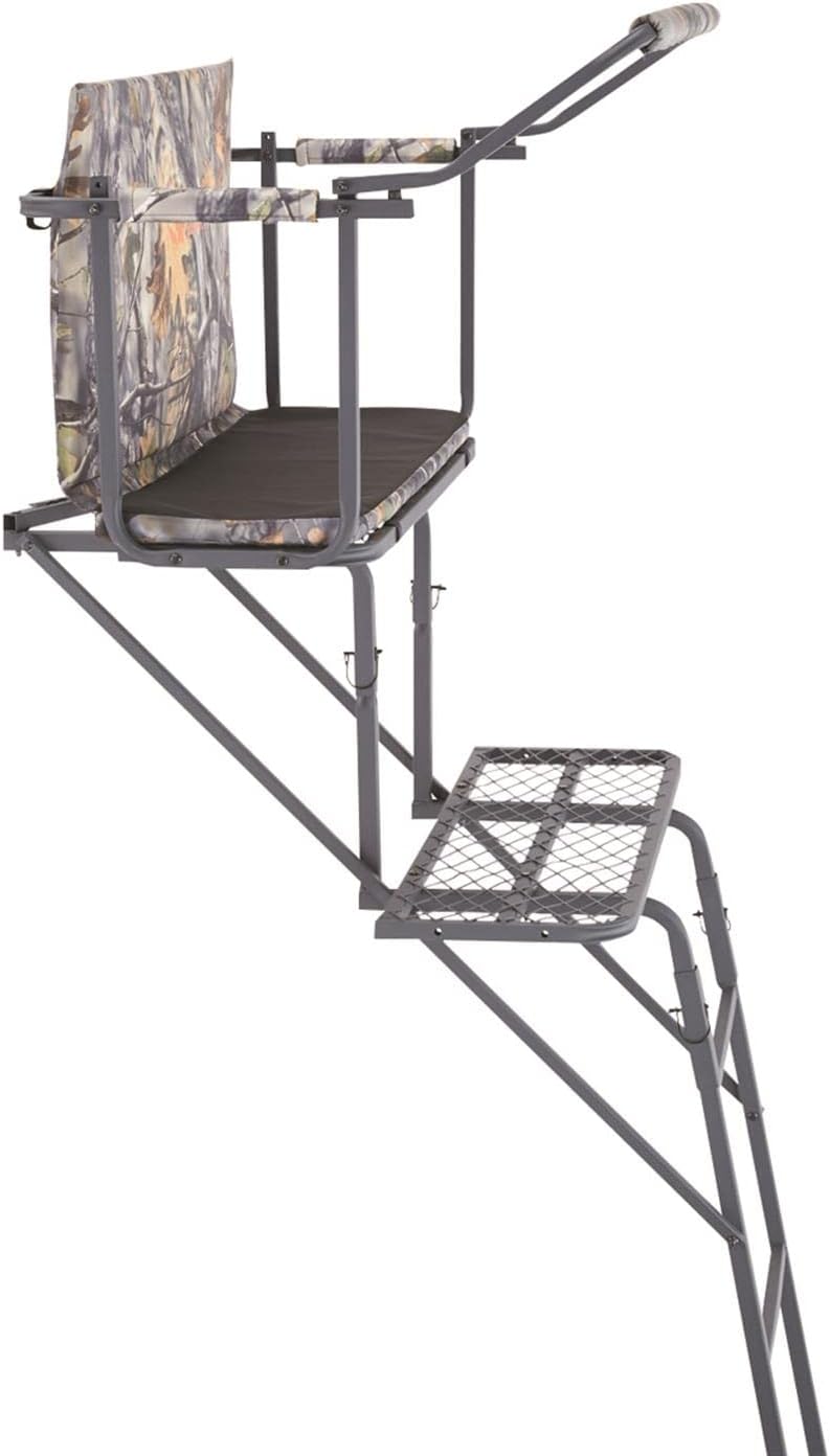 Guide Gear 16.5' 2-Man Ladder Tree Stand for Hunting Elevated Climbing Seat Hunting Gear Equipment Accessories