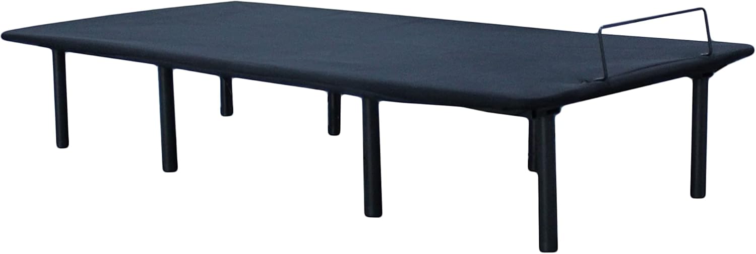 Twin XL Adjustable Bed Base, Durable Steel Electric Adjustable Bed for Bedroom Living Room, Three Fold-TXL-Motorized Head and Foot Incline, Quick and Easy Assembly, Antique Black