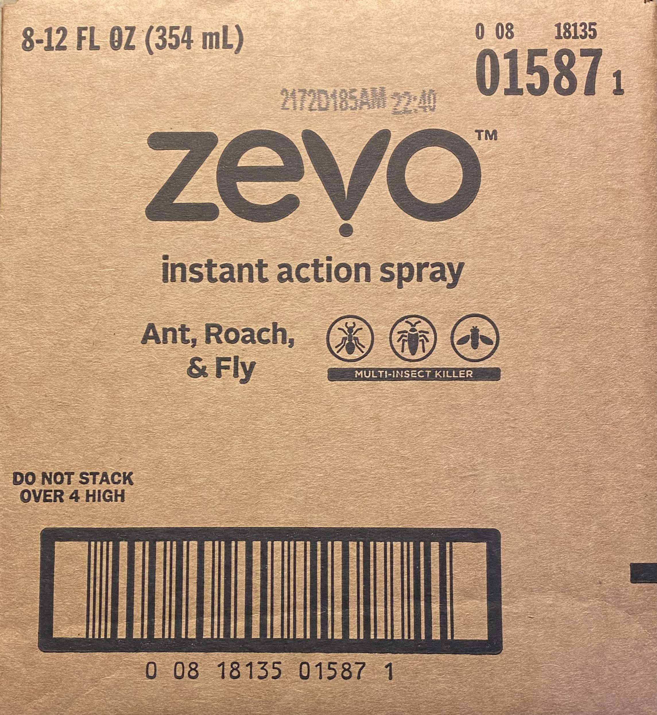 Zevo Instant Action Multi-Insect Killer - Ant, Roach, Fly 12oz  - 8 Pack