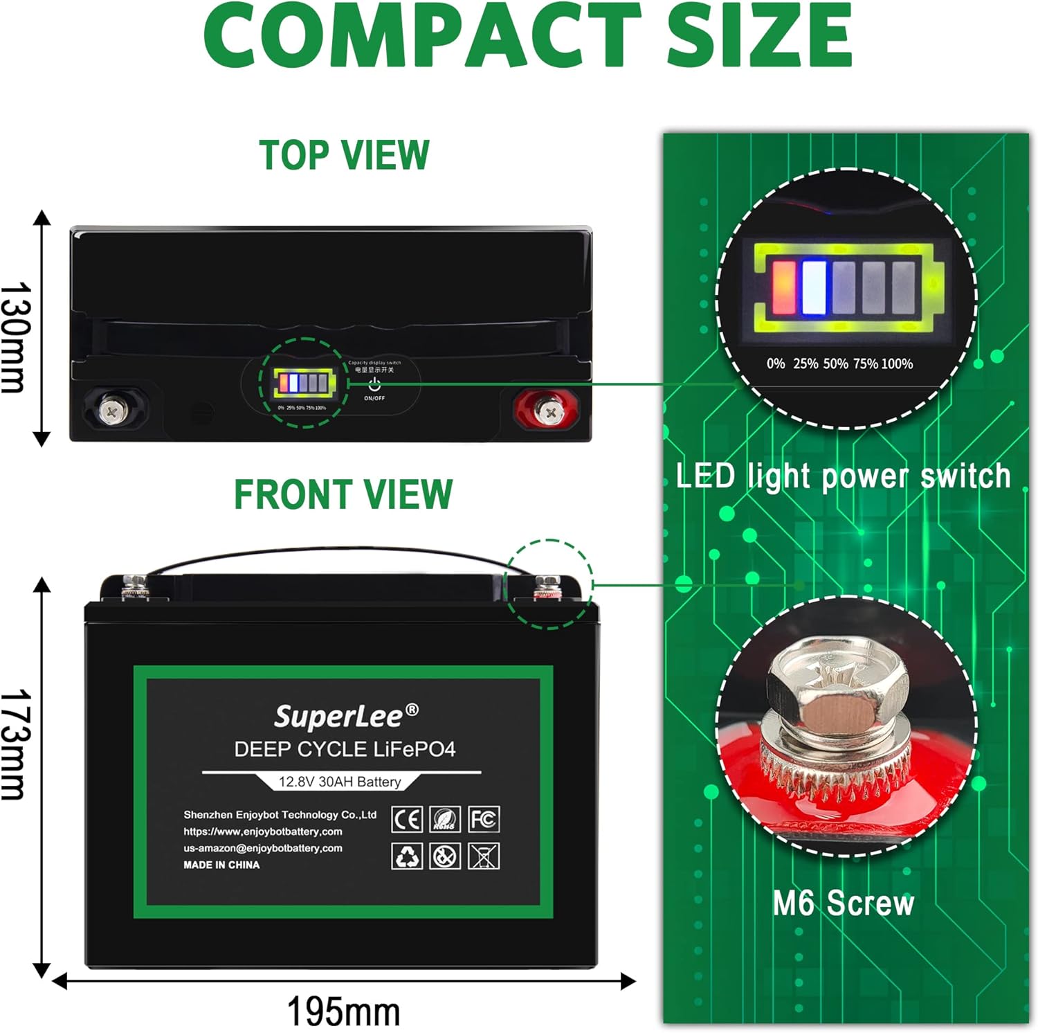12.8V 100AH LiFePO4 Battery with LCD Display, 5000+ Cycle Lithium Iron Phosphate RV Battery with BMS, Multi-Purposes Lithium Battery, Great Solutions for Home Energy Storage Off-Grid and Backup Power