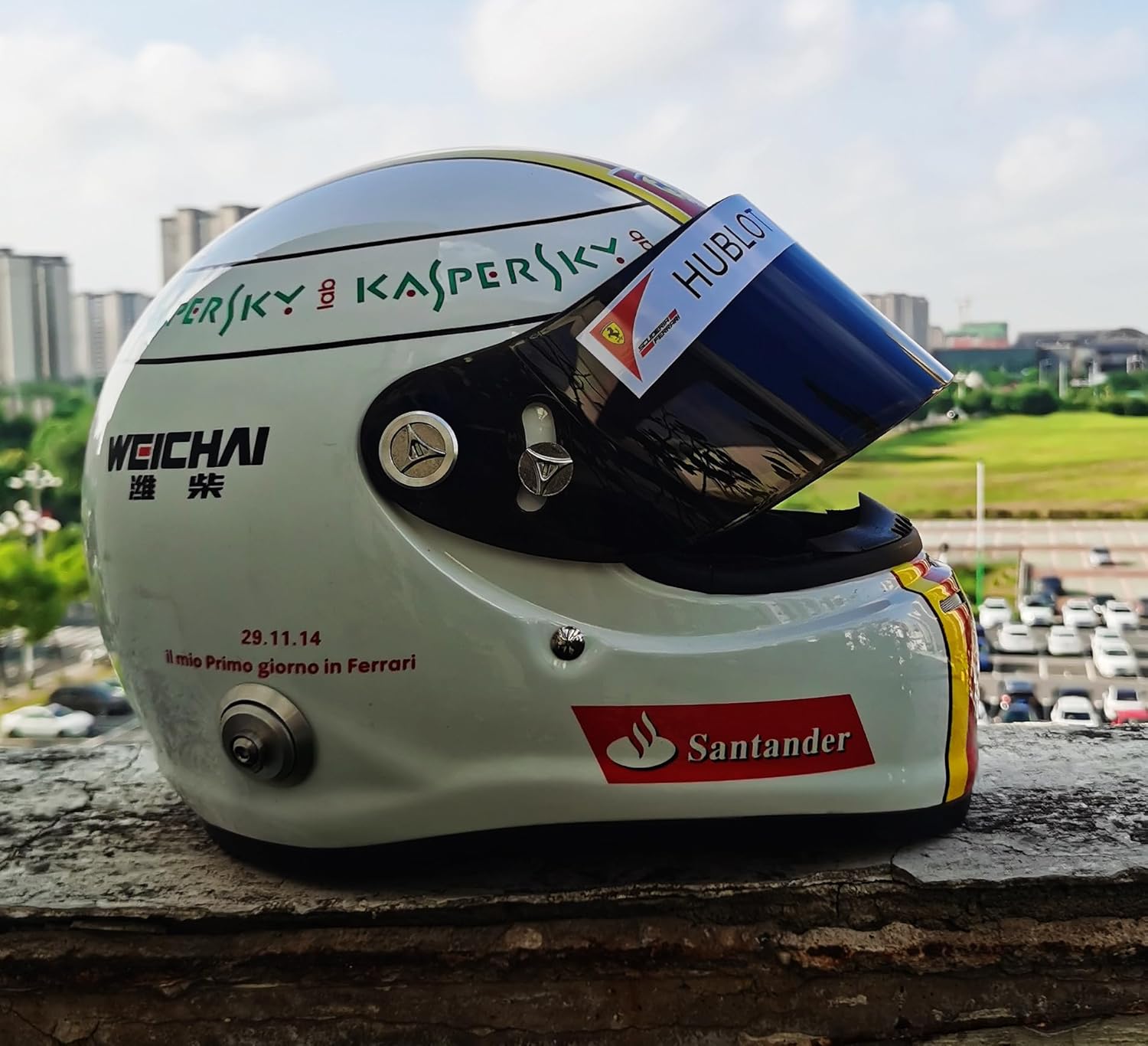 QJ 2015 S VETTEL F1 HELMET HAND-PAINT FULL SIZE 1:1