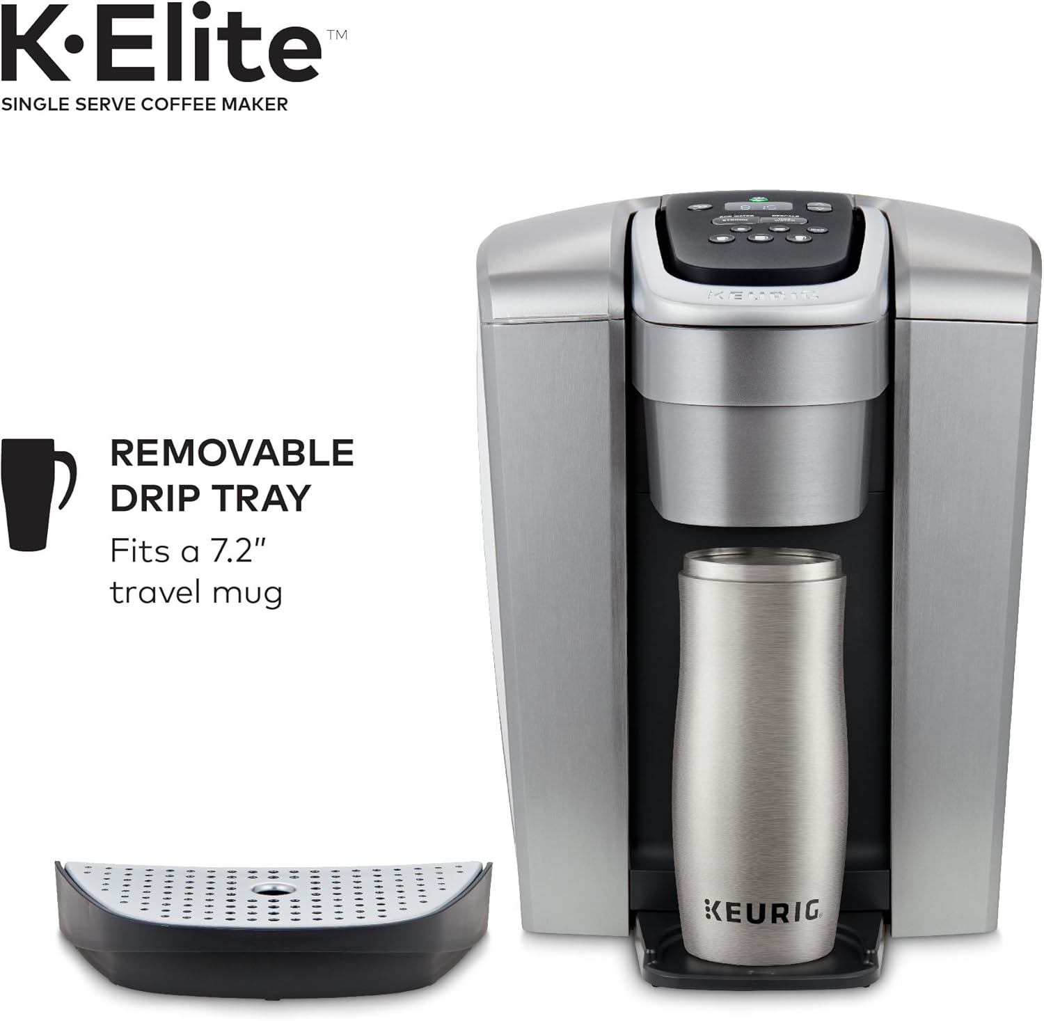 Keurig K-Elite Coffee Maker, Single Serve K-Cup Pod Coffee Brewer, With Iced Coffee Capability & 3-Month Brewer Maintenance Kit Includes Descaling Solution, Water Filter Cartridges & Rinse Pods
