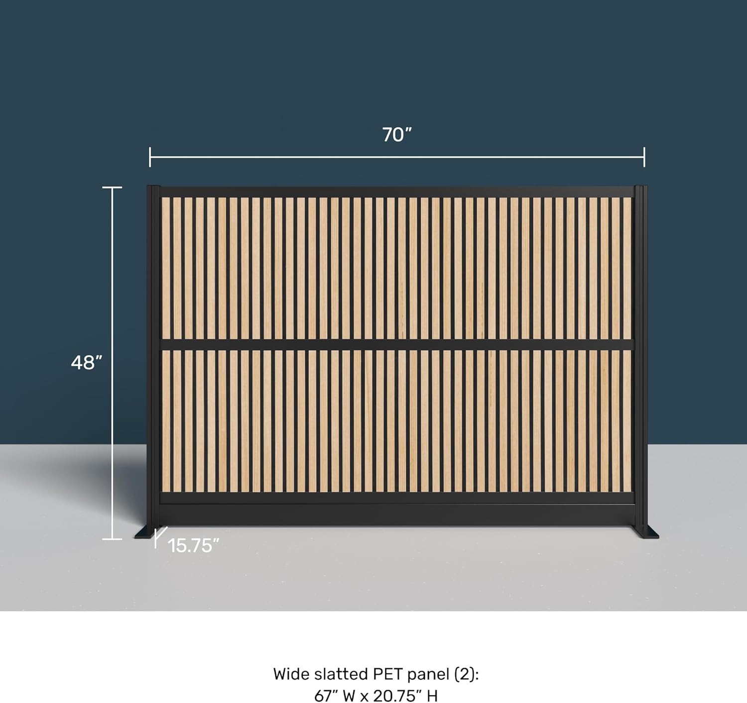 Stand Up Desk Store Grove Modular Wall | Modern Style Partition, Cubicle Wall & Room Divider for Office, School, Library | Recycled PET Noise Reduction Panels | 70x48”