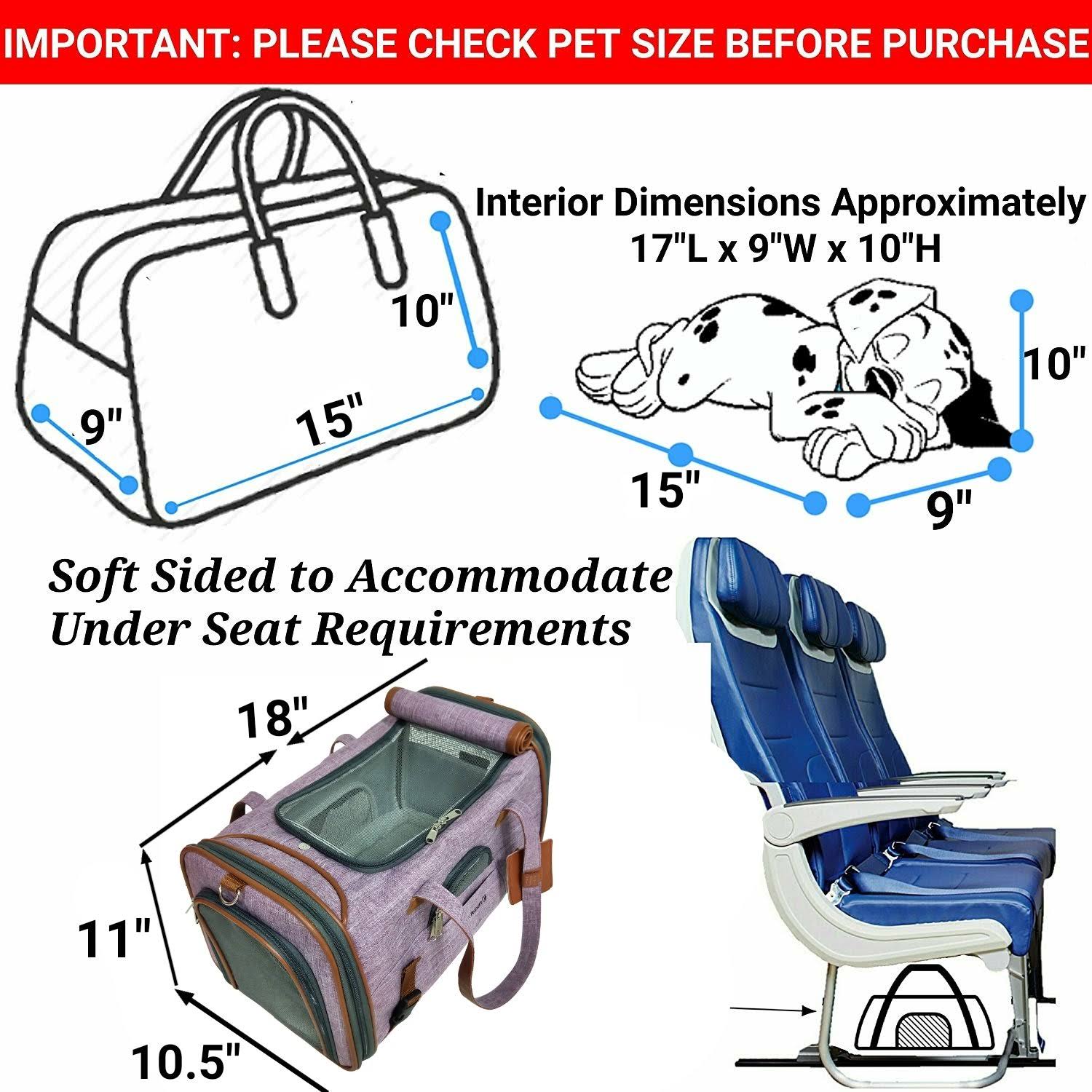 Mr. Peanut&s Gold Series Airline Approved Tote - Low Profile, Soft Sided Premium Pet Carrier