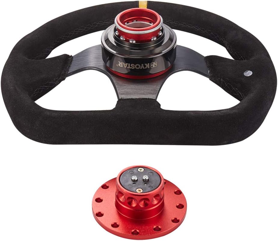 WKD Titanium Steering Wheel Quick Release Hub Adapter Snap Off Boos Kit Black #8313