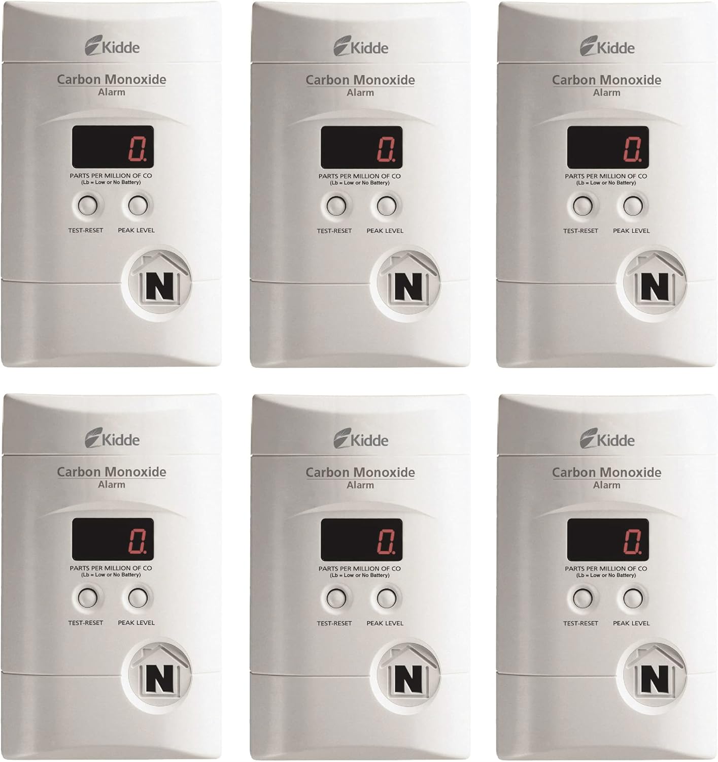 Kidde Nighthawk Carbon Monoxide Detector, AC-Plug-in with Battery Backup, Digital Display, Pack of 2