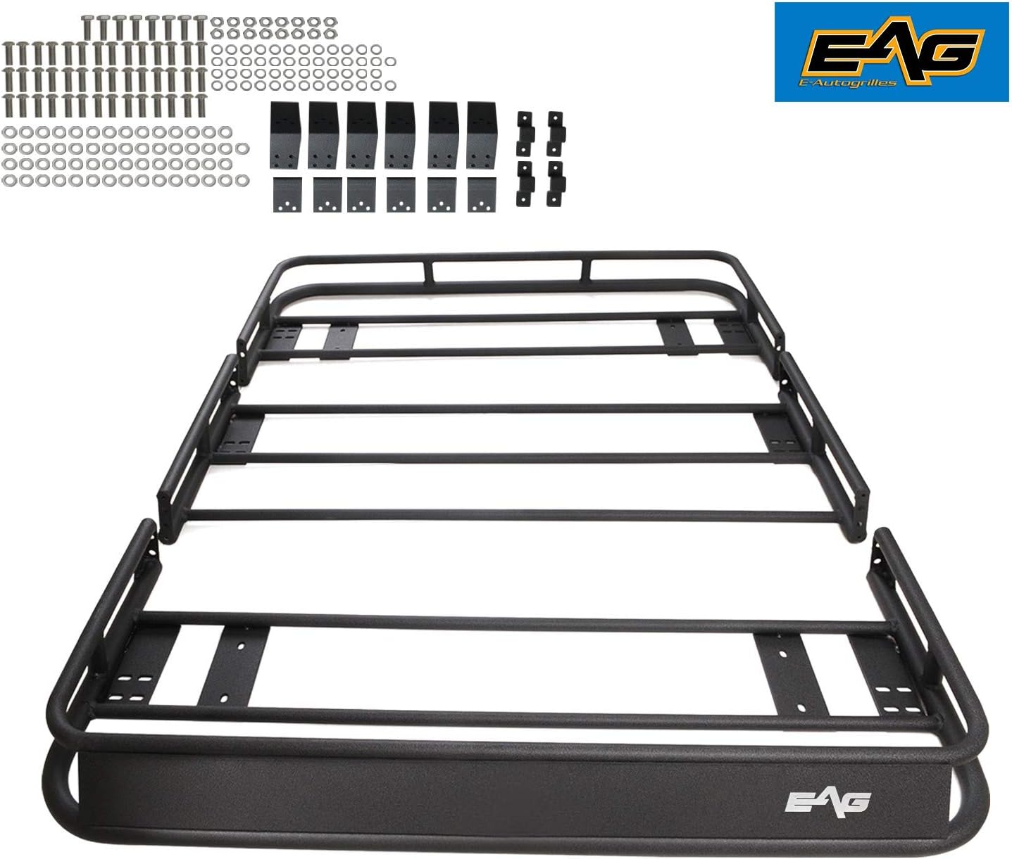 EAG Black Steel Roof Rack Cargo Basket Fit for 84-01 Cherokee XJ
