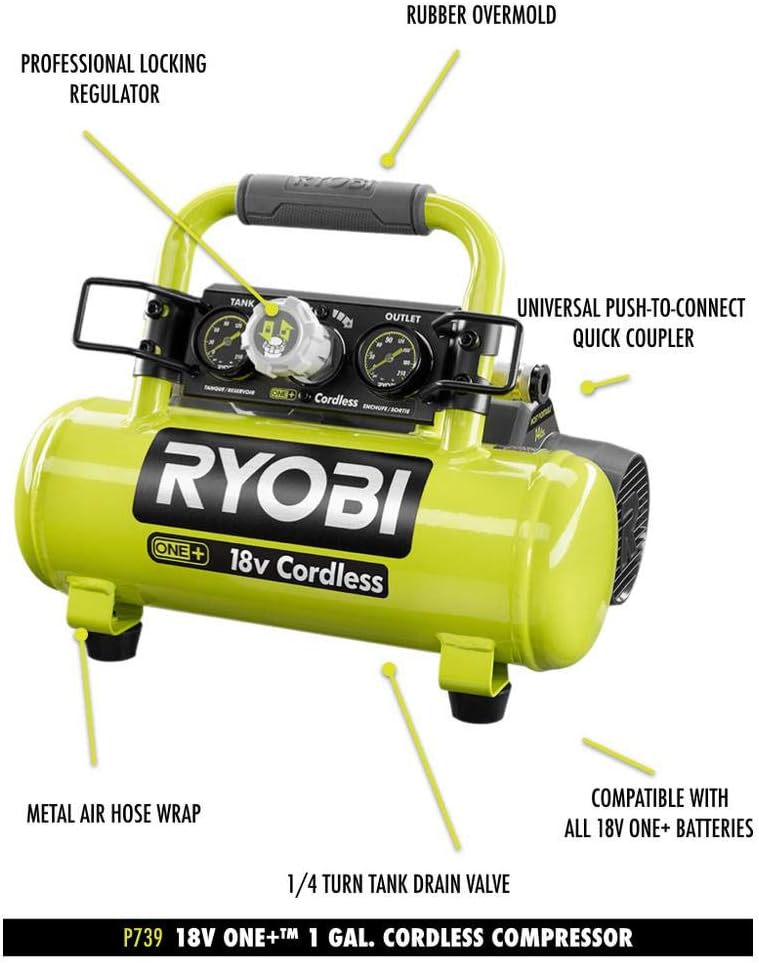 RYOBI 18V ONE+?1 Gallon air compressor