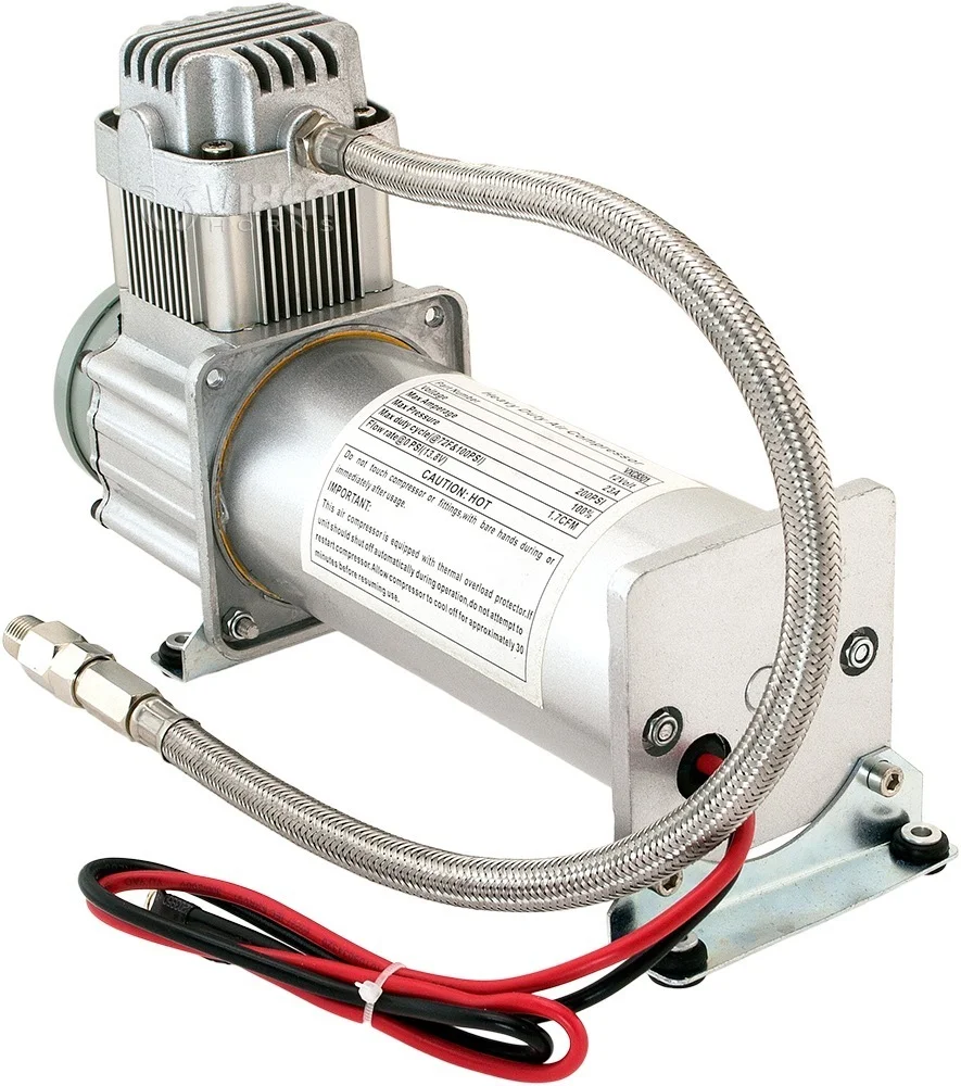 Vixen Horns Train Horn Kit for Trucks/Car/Semi. Complete Onboard System- 200psi Air Compressor, 3 Gallon Tank, 4 Trumpets. Super Loud dB. Fits Vehicles like Pickup/Jeep/RV/SUV 12v VXO8330/4124XC