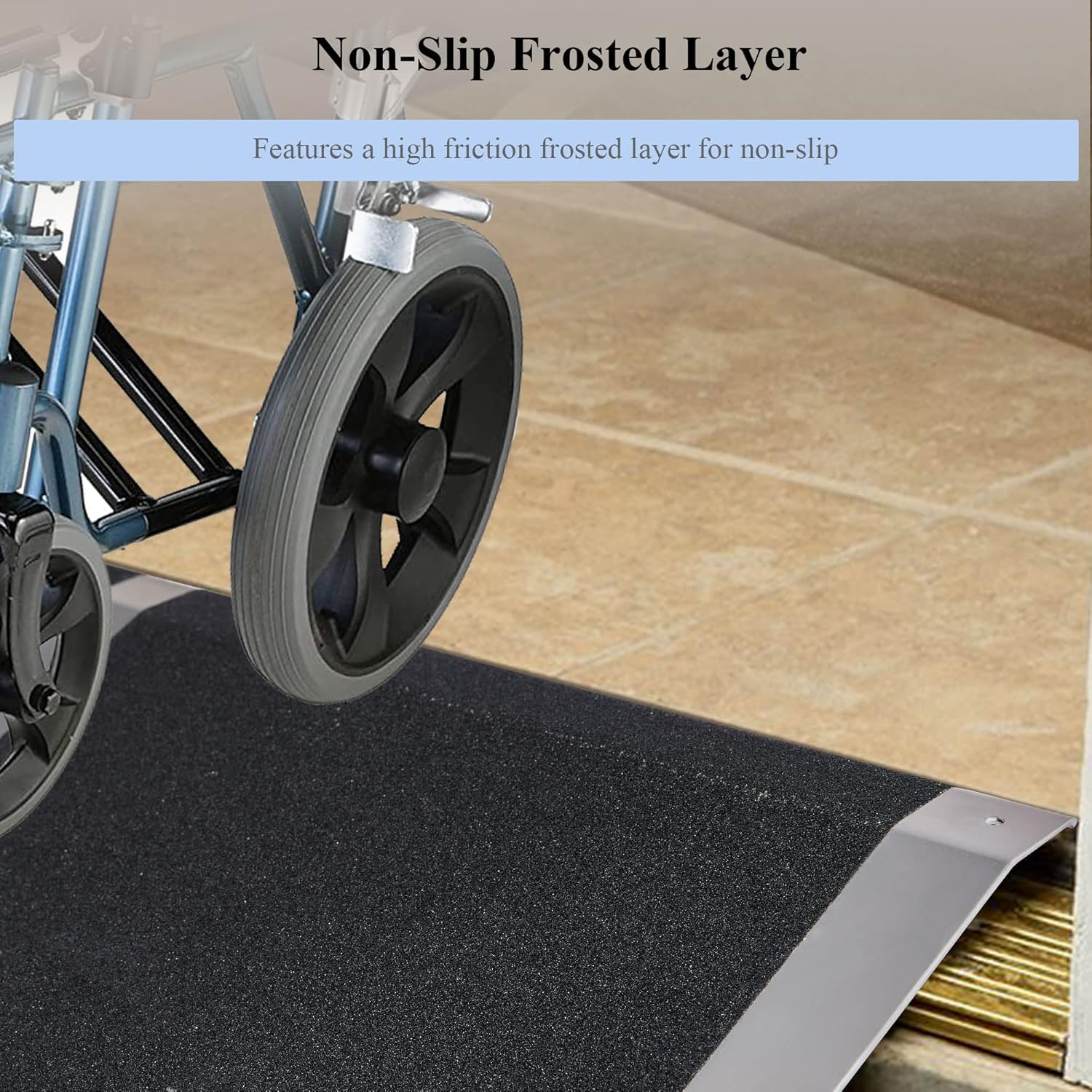 LEMNISCATE Threshold Ramps for Doorways, Portable Wheelchair Wheelchairs for Home, Lightweight Door Threshold Ramp，Adjustable Height Up to 1-4 Inch Rise, 12 * 32
