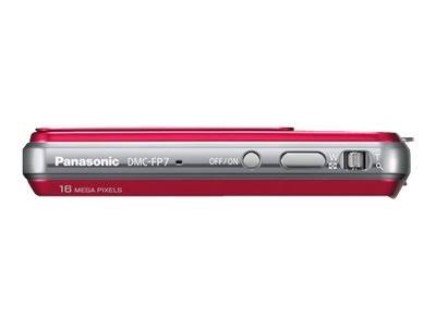 Panasonic Lumix DMC-FP7 16.1 MP Compact Digital Camera - 720p - Red