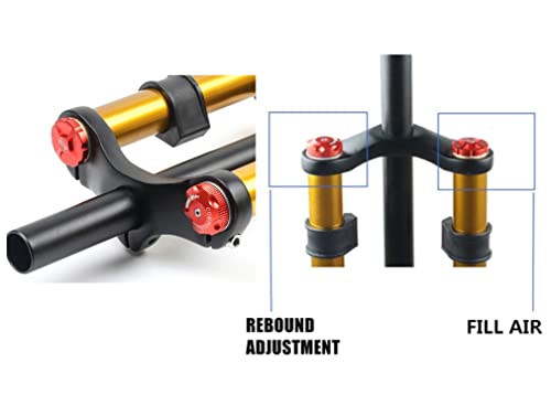 Bike Suspension Forks DH Downhill Suspension Fork 26 27.5 29 Inch Air Shocks Forks Disc Brake Mountain Bike Double Shoulder Front Fork 1-1/8 Thru Axle 15mm Travel 140mm with Damping 2600g