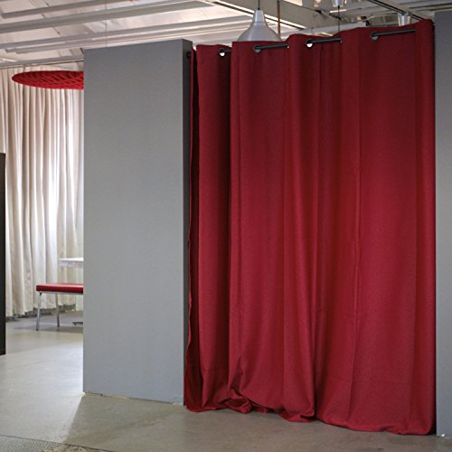 Room/Dividers/Now Tension Rod Room Divider Curtain Kit - XX-Large A, 8ft Tall x 10ft - 12ft 6in Wide (Stone White) | Premium Curtains for Room Partition, Create Privacy, Blackout, Noise Reduction