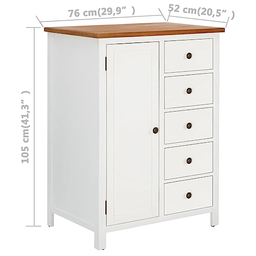 Wardrobe 29.9"x20.5"x41.3" Solid Oak Wood,Spacious Wooden Wardrobe with Hanging Rod and Drawers for Ample Storage Armoires & Wardrobes for Bedroom
