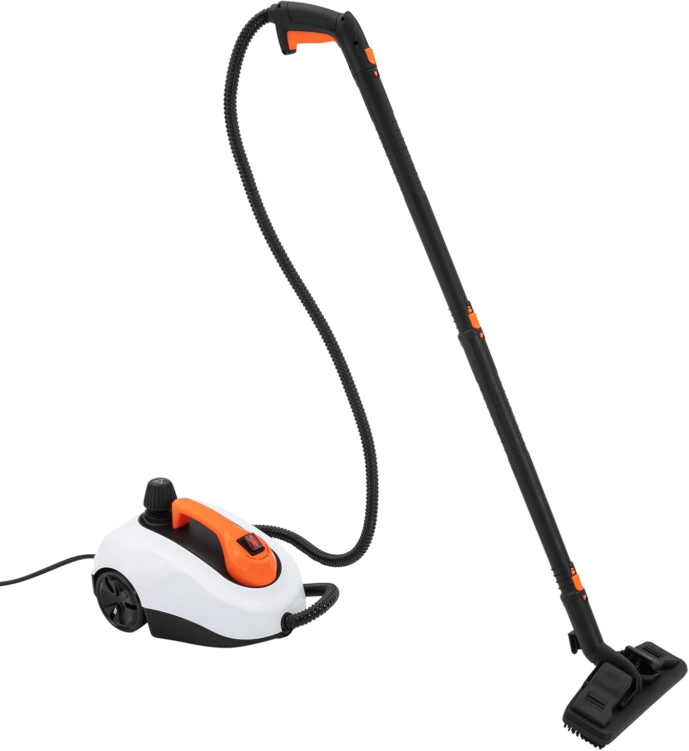 Electric Household Steamer, Steam Cleaner with Towel Cover & Measuring Cup & Ironing Brush Floor Steamer Rolling Cleaning Machine for Car Interiors Furniture Surfaces 14.5×10.2×9.4Inch