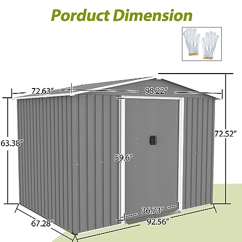 6x4 Ft Outdoor Storage Shed, Heavy-Duty All-Weather Tool Shed with Lockable Doors, Durable Resin Construction for, Patio & Backyard Organization Black