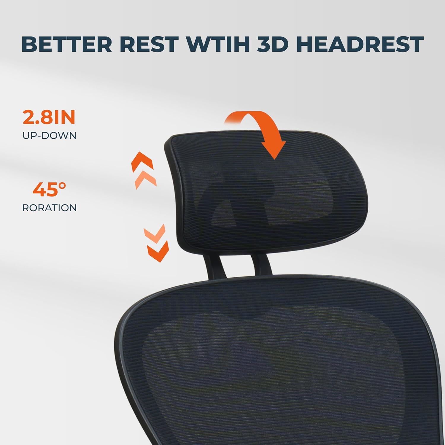 Ergonomic Office Chair, High Back Office Desk Chair with S-Shaped Backrest, Adjustable Lumbar Support, Headrest, Flip-up Armrest, Mesh Computer Chair for Home Office（Black）