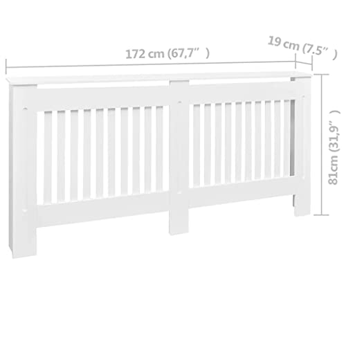 loibinfen MDF Radiator Cover Heater Cover Cabinet Shelf Household Appliance Heating Accessories Home Improvement Furniture Heat Sink White
