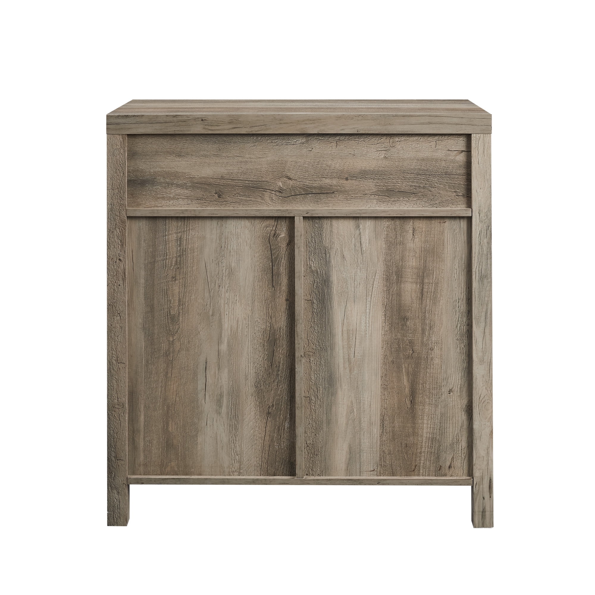 Walker Edison Sliding Barn Door Accent Cabinet, Grey Wash