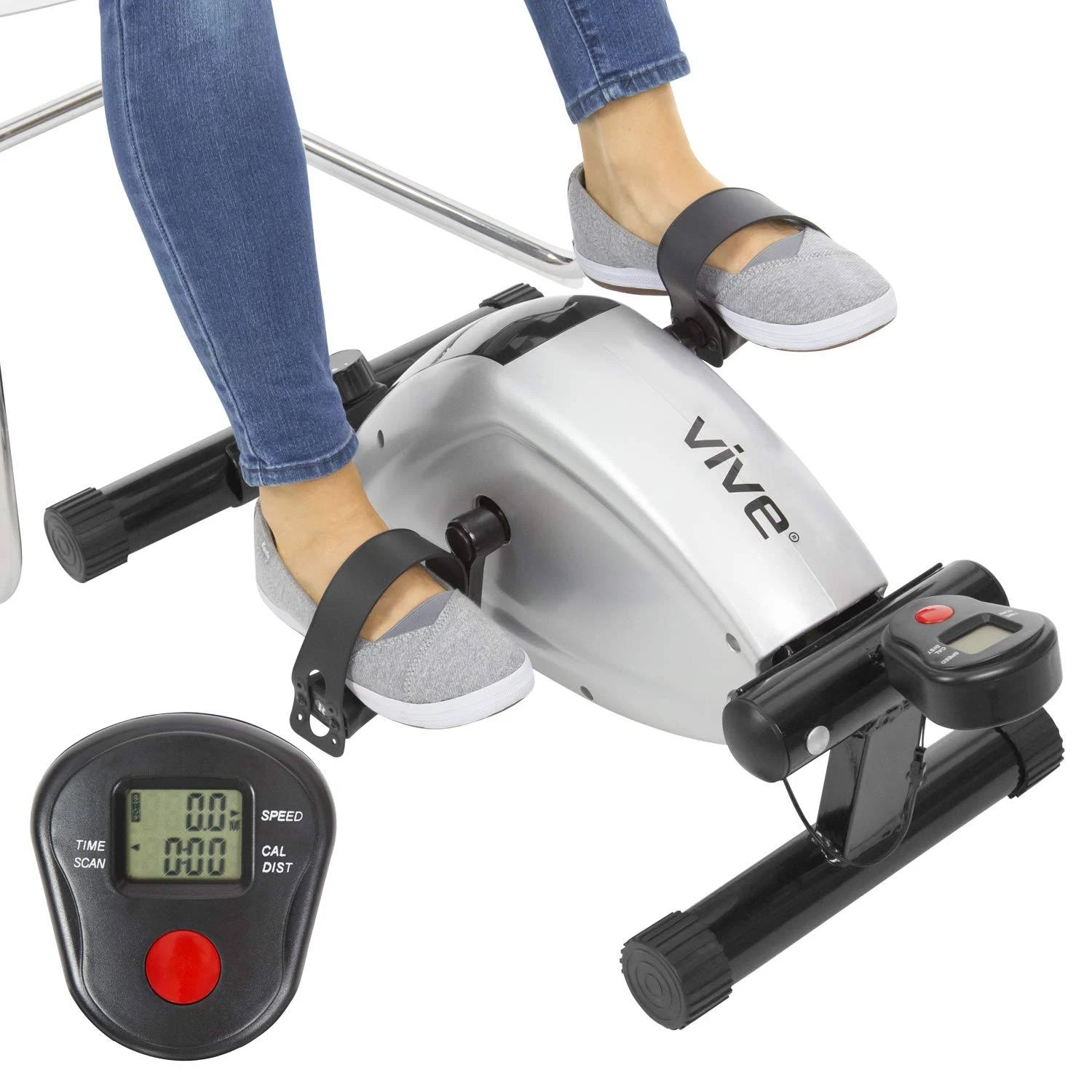Vive Pedal Exerciser Magnetic Peddler Stationary Cycle Bike Under Desk Workout