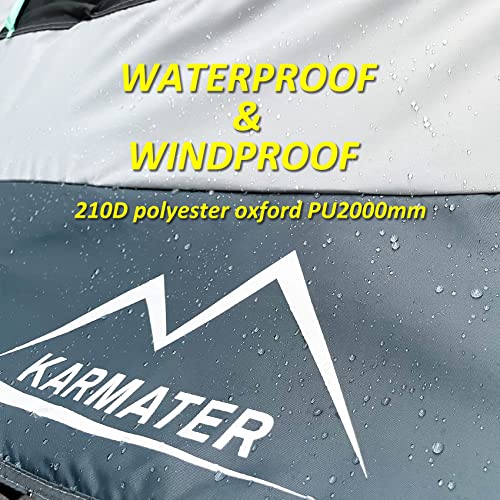 Pickup Truck Tent, Waterproof PU2000mm Truck Tent for Camping 5.5-6.5 Ft Bed,2-Person Sleeping Truck Bed Tent with Double Layer Design Windows, Pickup Tent with Expandable Triangle Sunshade Awning