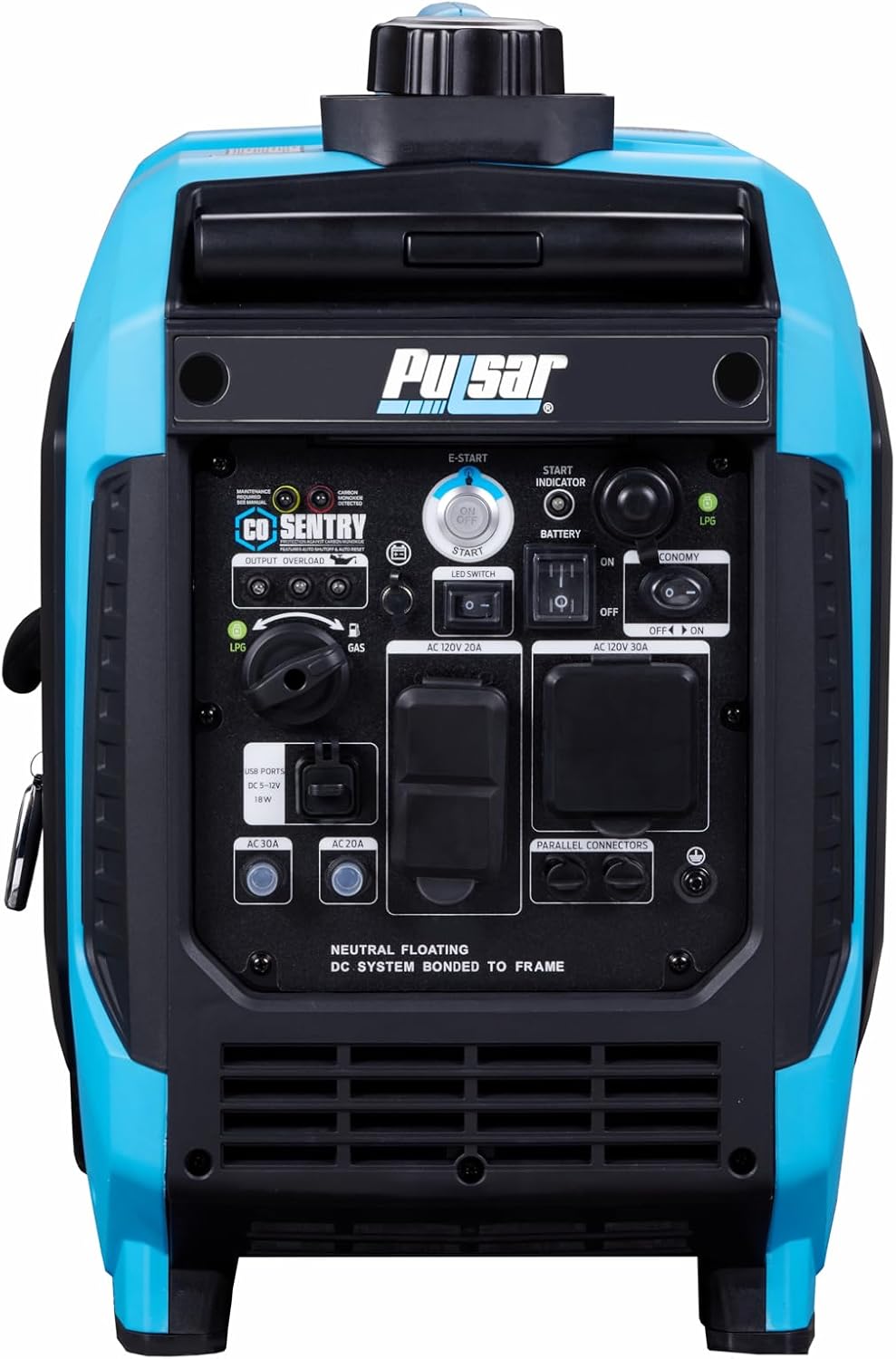 Pulsar PG5000BiSRCO Dual Fuel 30A RV Ready Portable Inverter Generator with Remote Start, CARB Compliant