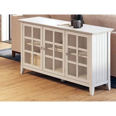 Mayna 62x22 Wide Pine Wood Sideboard Alcott Hill Color: White