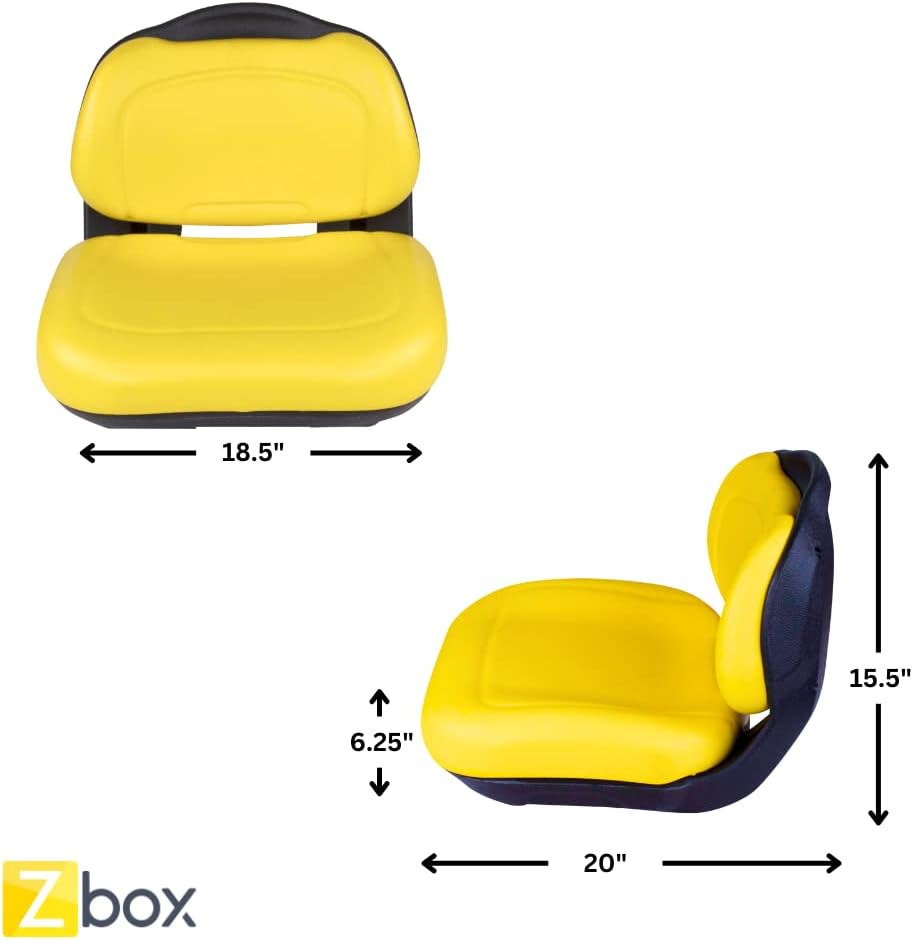 Yellow Tractor Seat AUC13500 - AM136044 - Fits John Deere X300 X300R X304 X320 X324 X340 X350 X354 Riding Lawn Mower Seat AM131531 - AM131157 - AUC11188 - B1AM136044 and AM134543