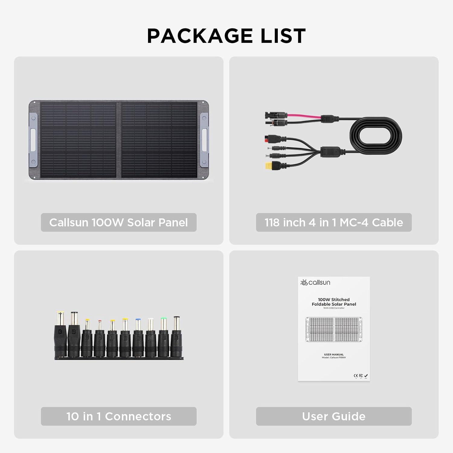 100W Portable Solar Panel,100 Watt 20v Foldable Solar Panel with MC-4 USB-A Type-C Output, 23.5% High Conversion Efficiency,IP67 Waterproof, for Power Station RV Camping Off Grid