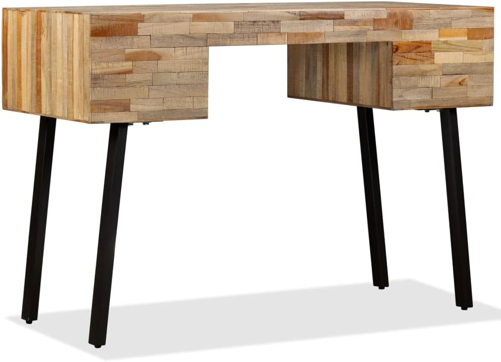 Writing Desk,Office Desk with Drawers,Study Desk,Secretary Desk,Bedroom Desk,with 4 Drawers,Can be Used as a Computer Table, Worktable, Solid Reclaimed Teak 43.3"x19.6"x29.9"