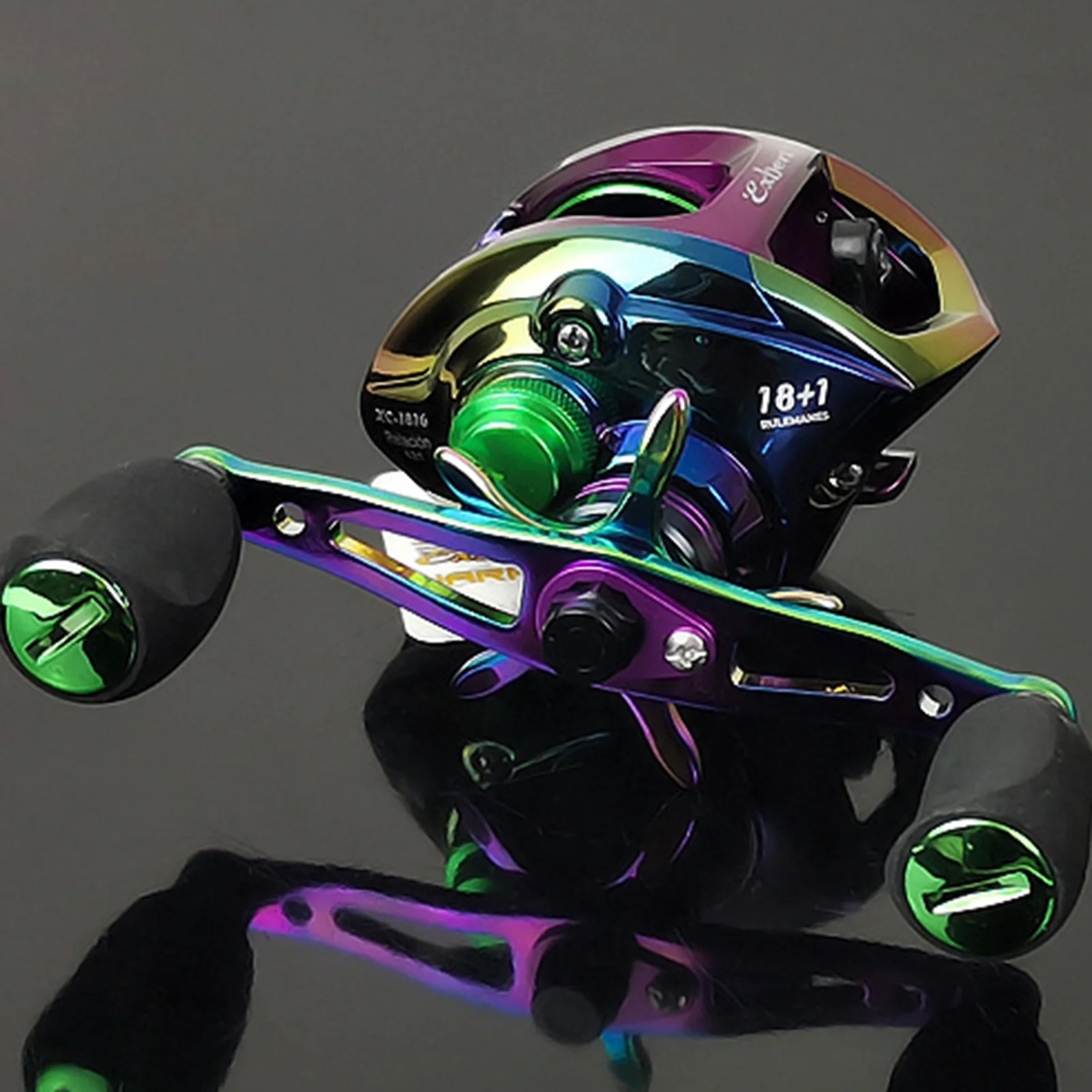 Exbert Colorful Baitcasting 18 Plus 1 Fishing Reel with High Speed 6.3: 1 Gear Ratio Magnetic Brake System