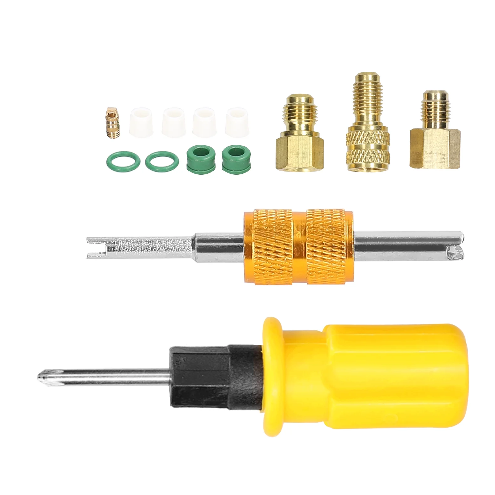 Anself Dual Gauges Air Conditioner Refrigerant Refilling Set Pressure Adjustable Refrigeration Maintenance Equipment Kit Brass Connection Air-conditioner Repairing Device