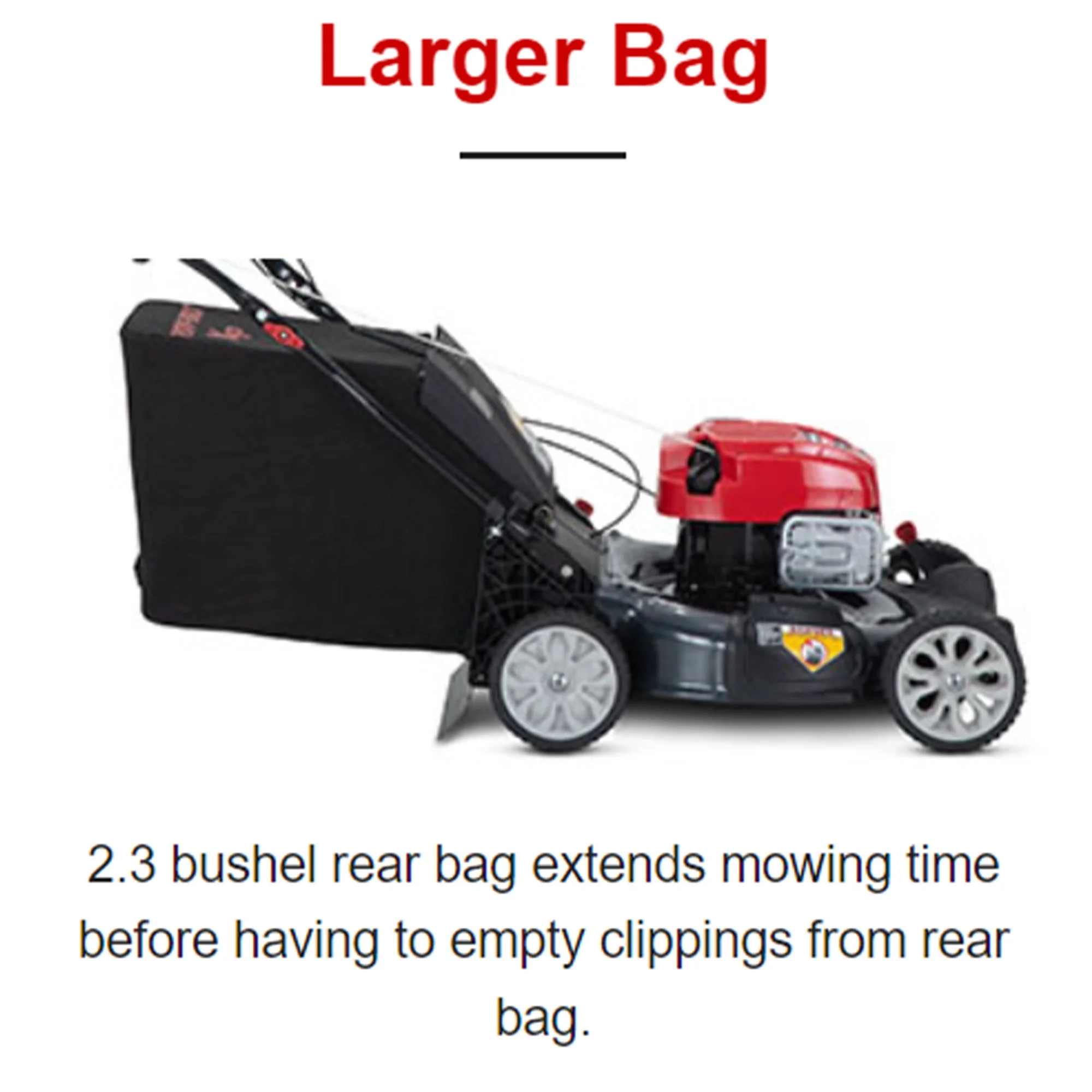 Troy-Bilt XP 3-in-1 Self-Propel RWD Gas Lawn Mower, 163cc Engine & 21" Deck