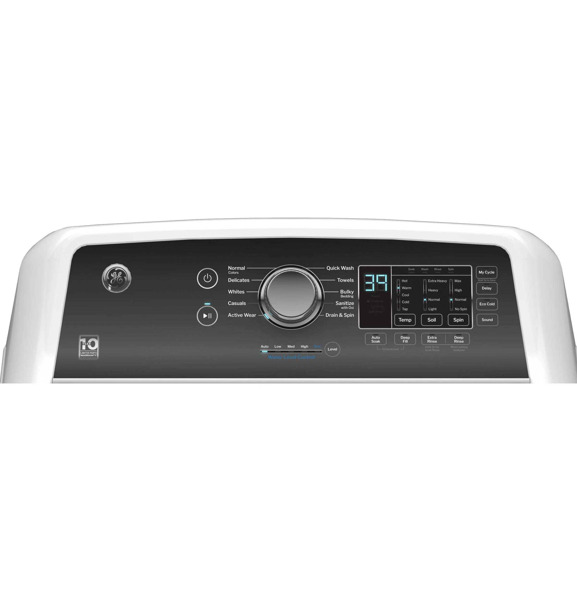 GE APPLIANCES GTW585BSVWS  TRADITIONAL TOP LOAD WASHER White On Gray