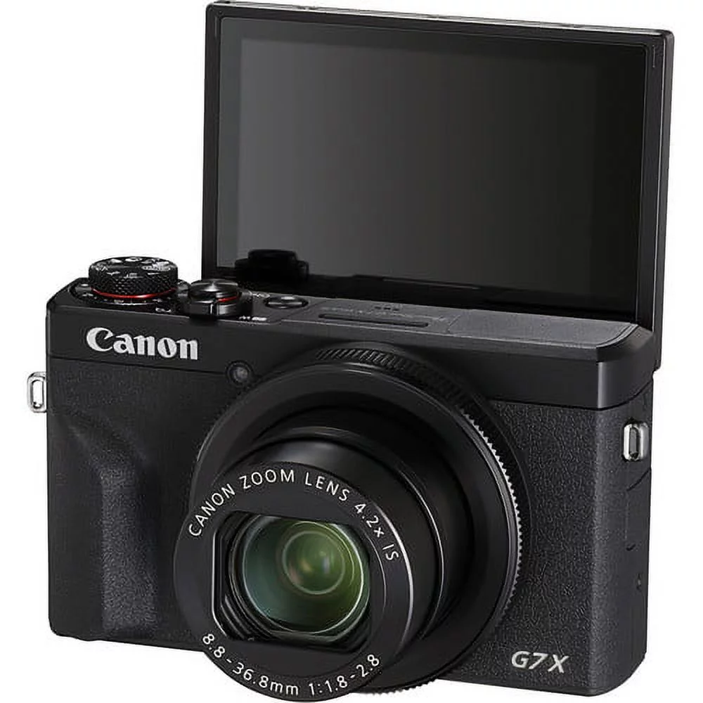 Canon PowerShot G7 X Mark III Digital Camera (Black) (3637C001), 64GB Card, Card Reader, Soft Bag, Flex Tripod, Hand Strap, + More (International Model)