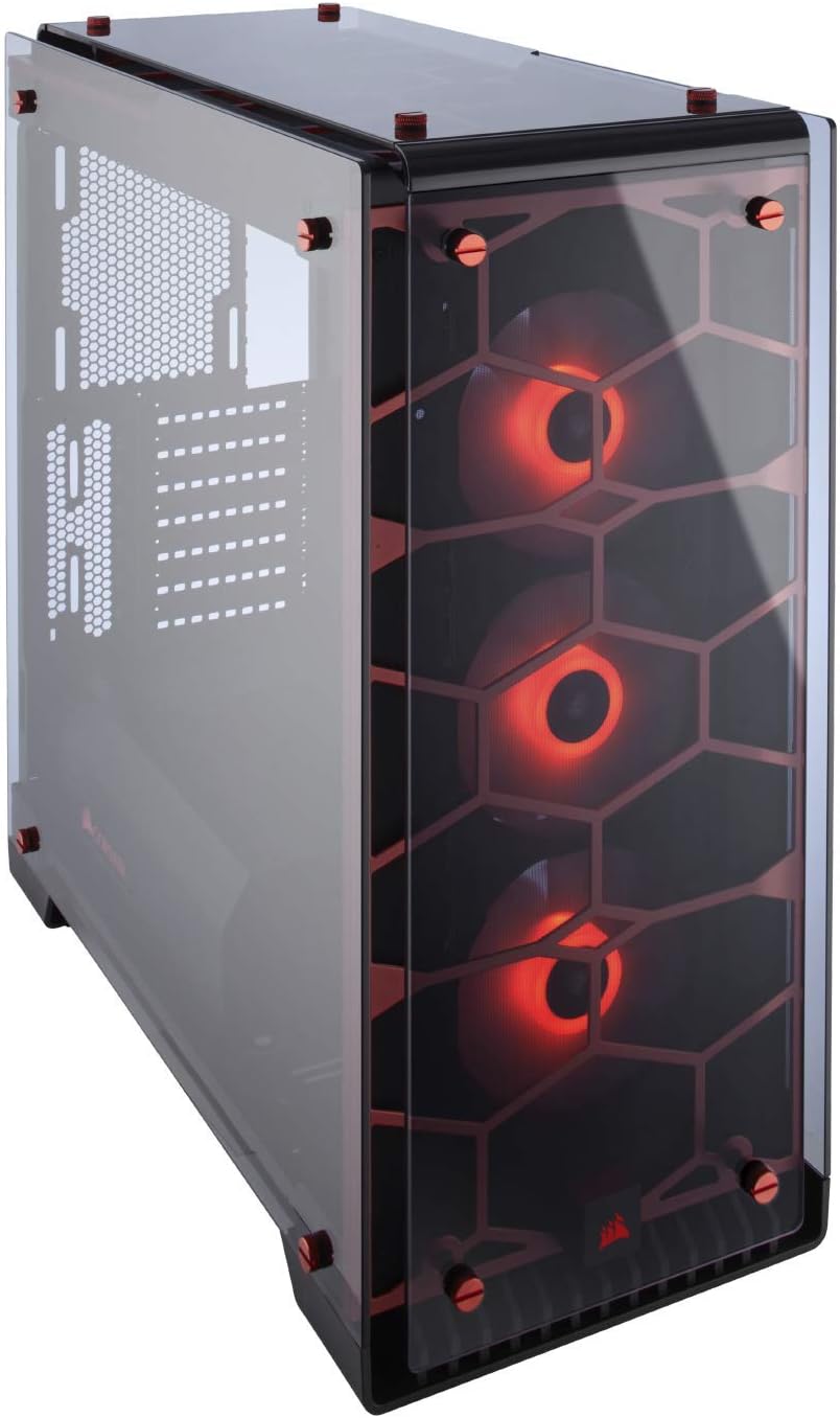 Corsair Crystal 570X RGB Mid-Tower Case, 3 RGB Fans, Tempered Glass - Black