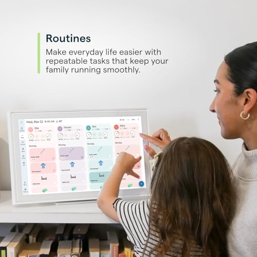 Skylight Calendar: 15-inch Wall Planner Digital Calendar & Chore Chart, Smart Touchscreen Interactive Display for Family Schedules – Wall Mount Included, Great for Organizing Your 2025 Calendar