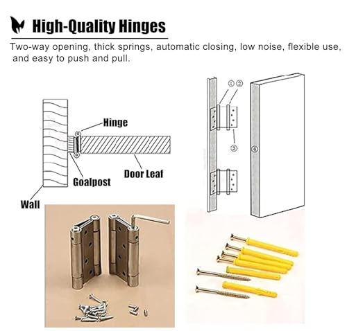 Western Saloon Doors Louvred Style, Wooden Cafe Swinging Door, Auto Close Double Action Door for Pet Gate, Shop Kitchen Counter Hallway Partition(Wood,W140xH90cm/55.1" x35.4)