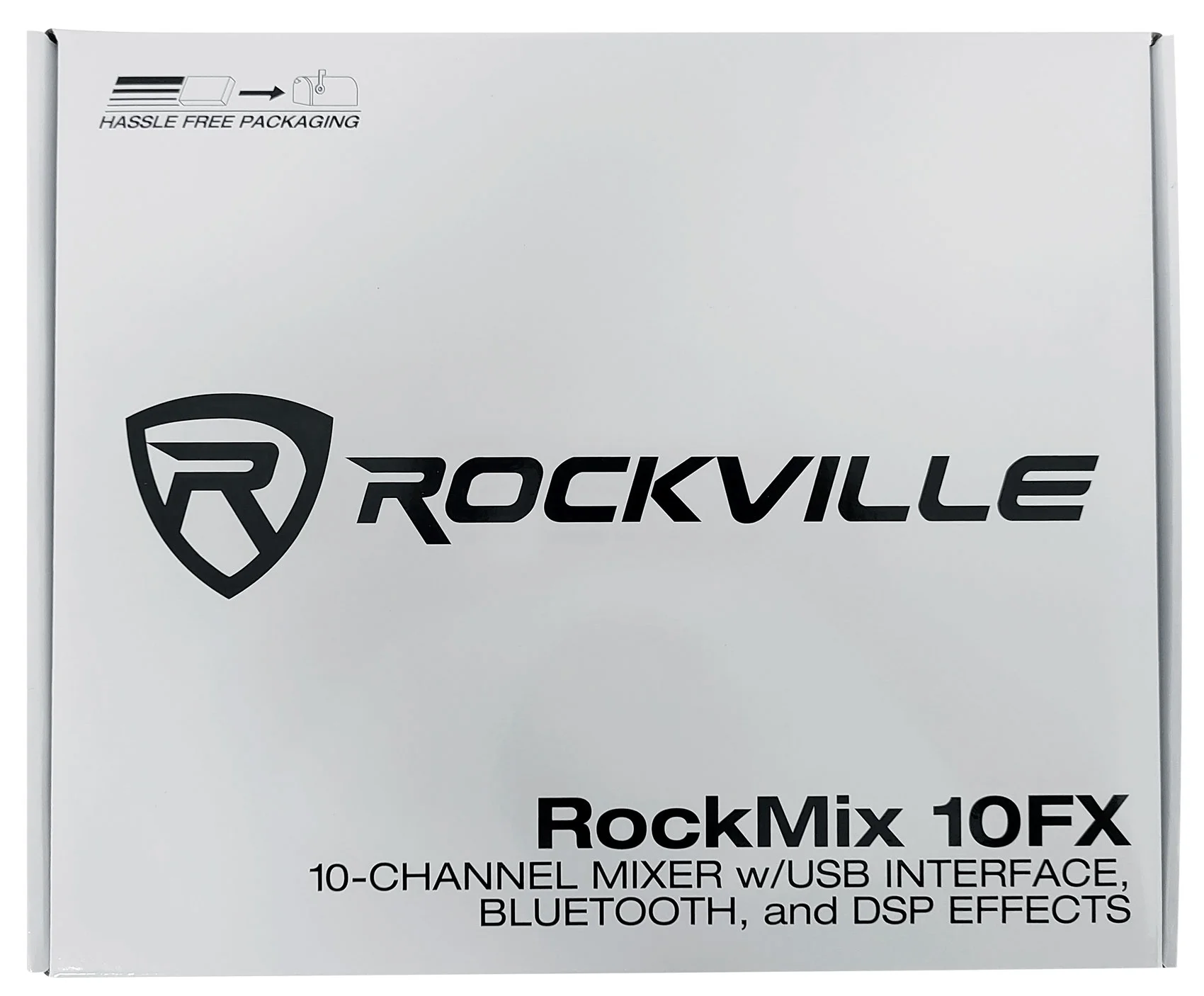Rockville ROCKMIX 10FX 10 Channel Mixer USB Recording Interface+Mic+Headphones