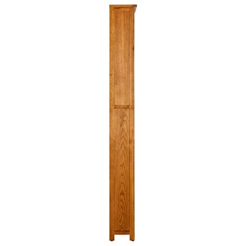 7-Tier Bookcase 35.4"x8.9"x78.7" Solid Oak Wood,> Classic Wooden Bookcase with 7 Shelves for Timeless Display and Storage Bookcases & Standing Shelves