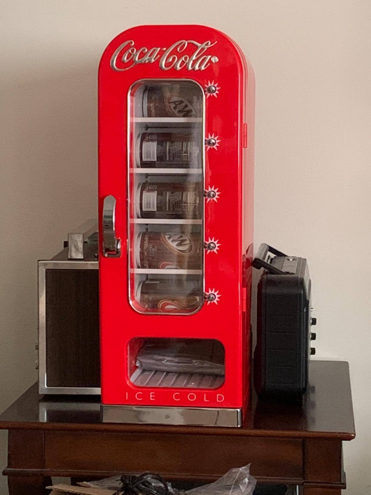 Koolatron CVF18 10-Can Coca Cola Retro Vending Fridge - Red