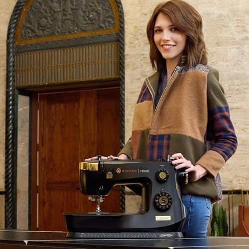 SINGER Heavy Duty 500 Classic Sewing Machine with Accessory Kit | Strong Motor with Enhanced Piercing Power, 23 Built-In Stitches, Full Metal frame, 1-step Buttonhole & LED Light
