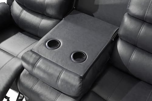 Johnson Power Recliner Sectional Sofa, Brown