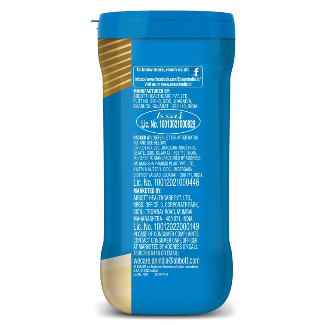 Ensure Plus Powder Complete Balanced Nutrition Vanilla Flavor 400gm Jar -10 count