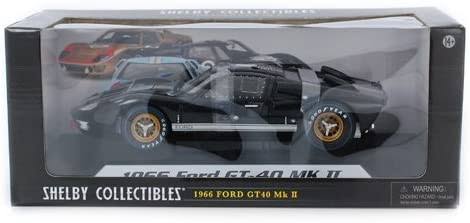 1966 Ford GT-40 Mk II 1:18 Scale (Black/Silver Stripes)
