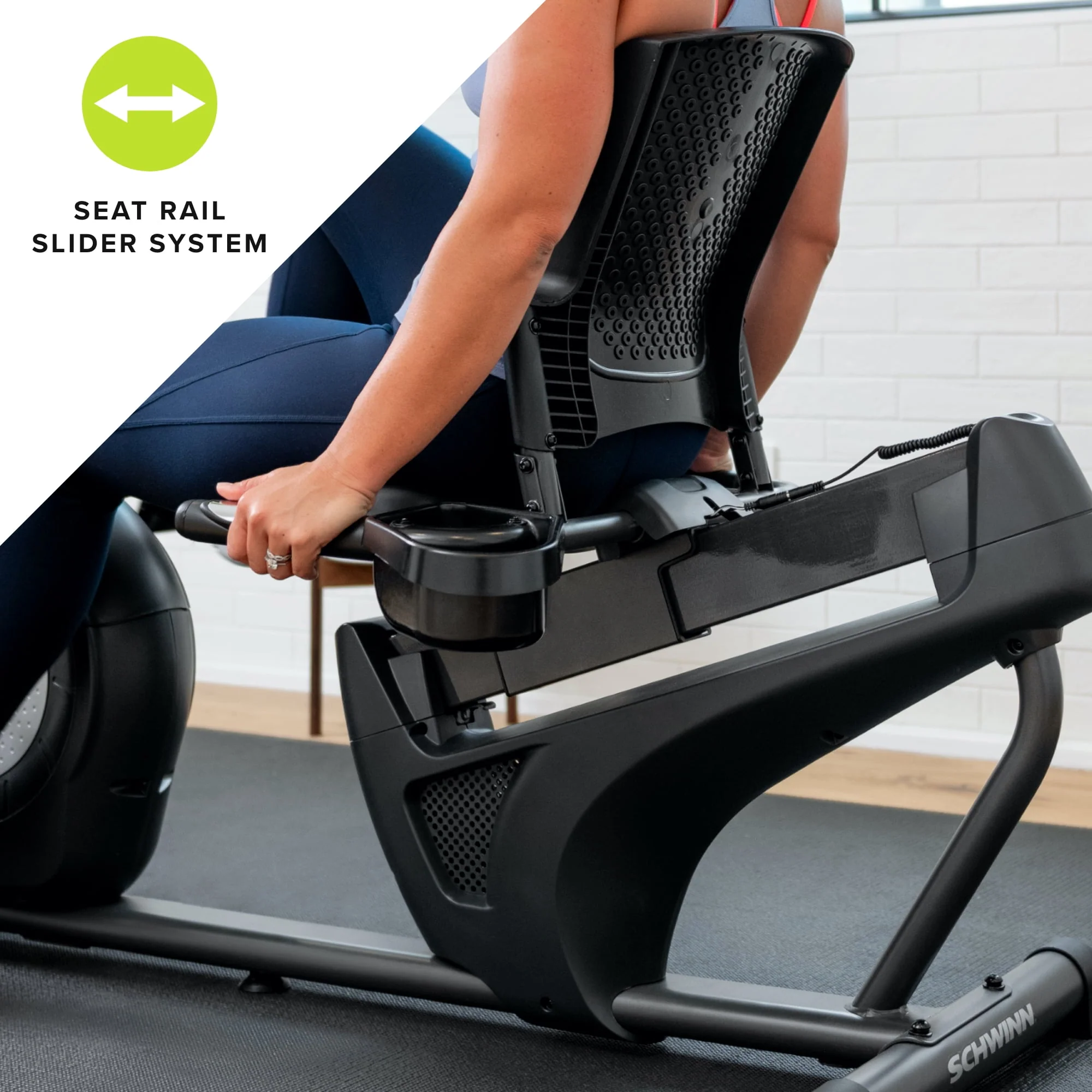 Schwinn 230 Recumbent Exercise Bike with Explore the World and Zwift Compatibility